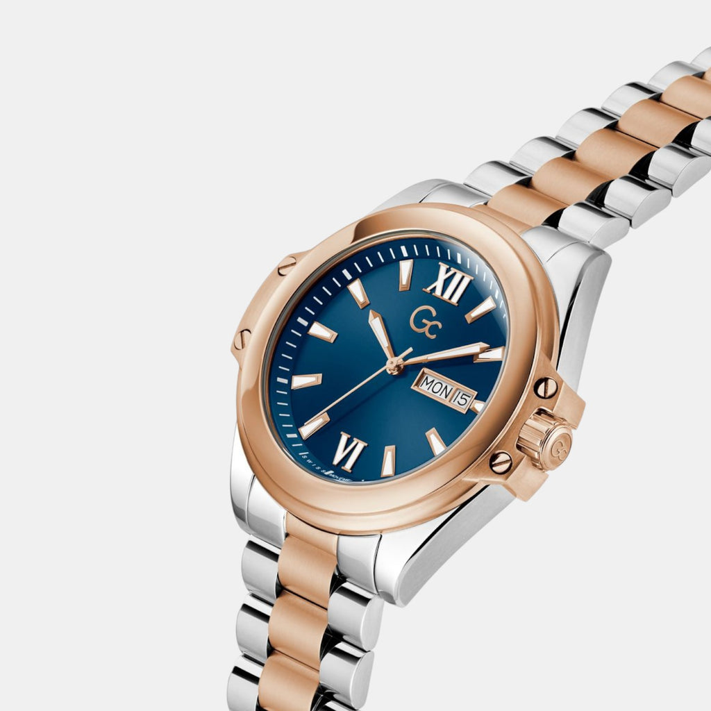 Bolt Men Quartz Blue Dial Analog Stainless Steel Watch Z60001G7