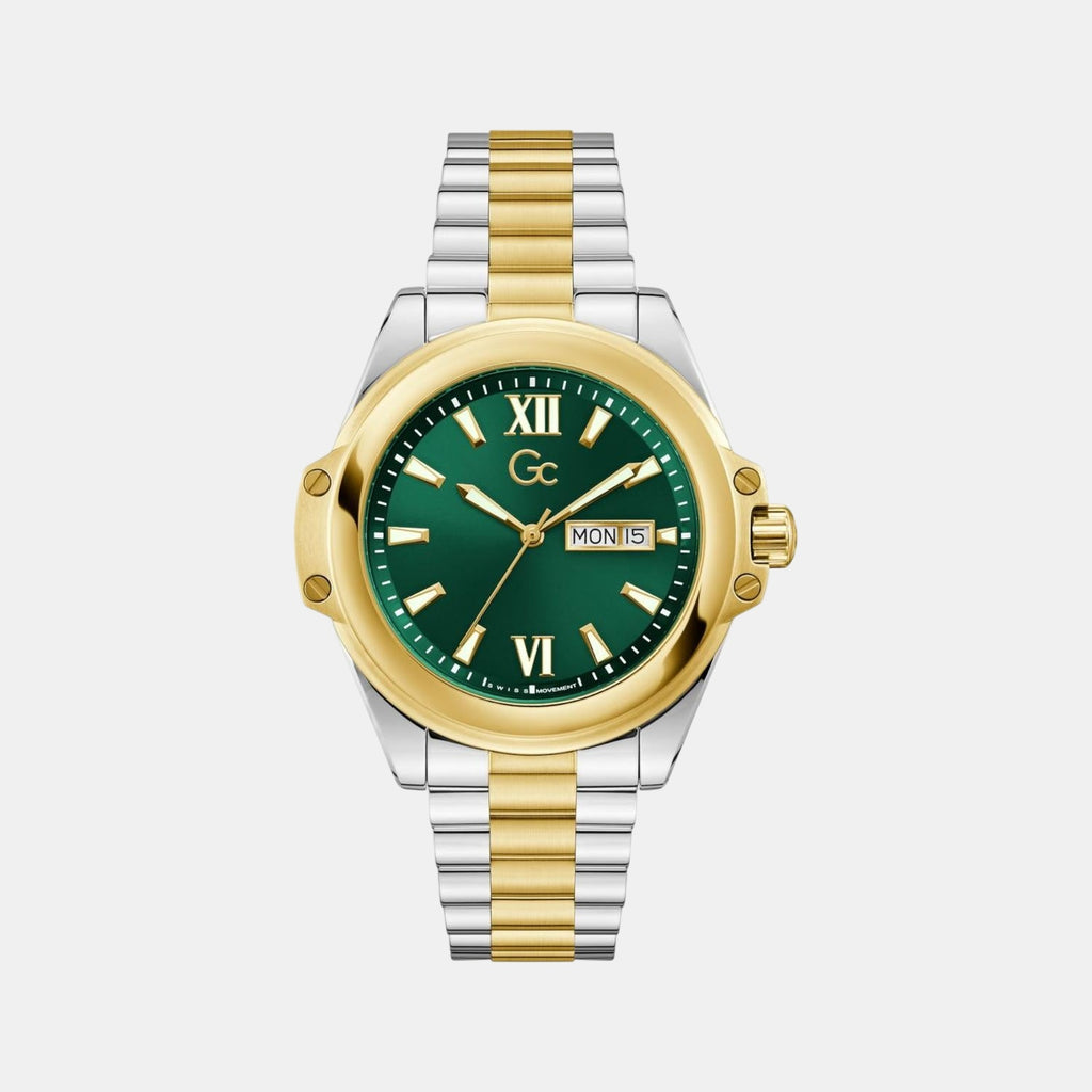 Bolt Men Quartz Green Dial Analog Stainless Steel Watch Z60002G9