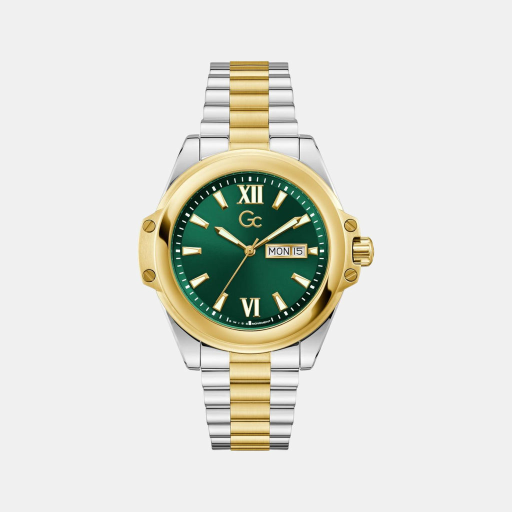 Bolt Men Quartz Green Dial Analog Stainless Steel Watch Z60002G9