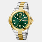 Bolt Men Quartz Green Dial Analog Stainless Steel Watch Z60002G9