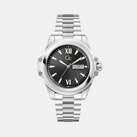 Bolt Men Quartz Black Dial Analog Stainless Steel Watch Z60003G2