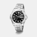 Bolt Men Quartz Black Dial Analog Stainless Steel Watch Z60003G2