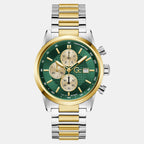 Gallant Men Quartz Green Dial Chronograph Stainless Steel Watch Z61002G9