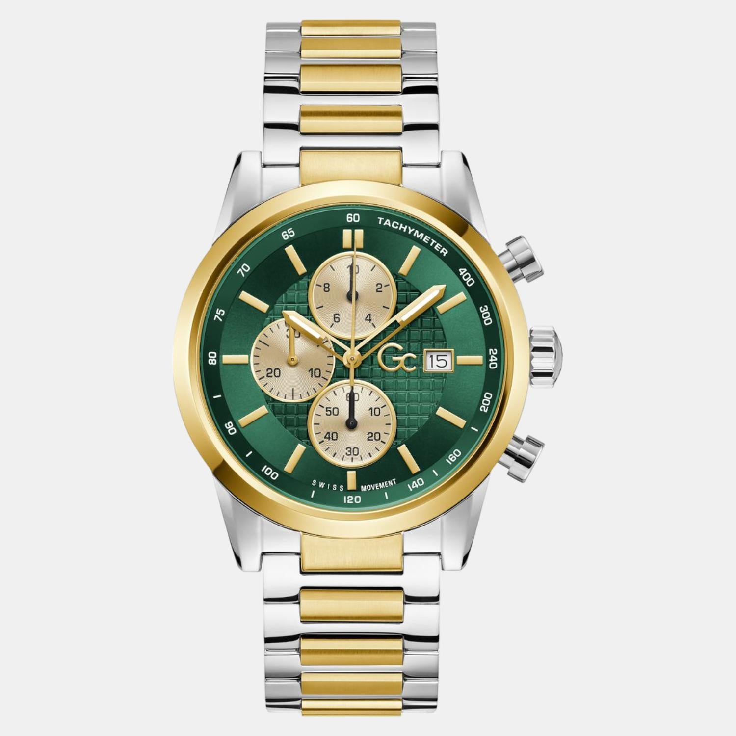 Gallant Men Quartz Green Dial Chronograph Stainless Steel Watch Z61002G9