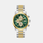 Gallant Men Quartz Green Dial Chronograph Stainless Steel Watch Z61002G9