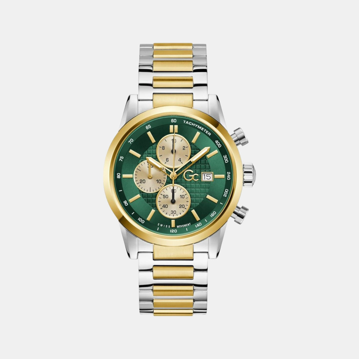 Gallant Men Quartz Green Dial Chronograph Stainless Steel Watch Z61002G9