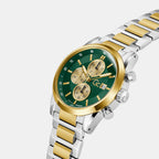 Gallant Men Quartz Green Dial Chronograph Stainless Steel Watch Z61002G9