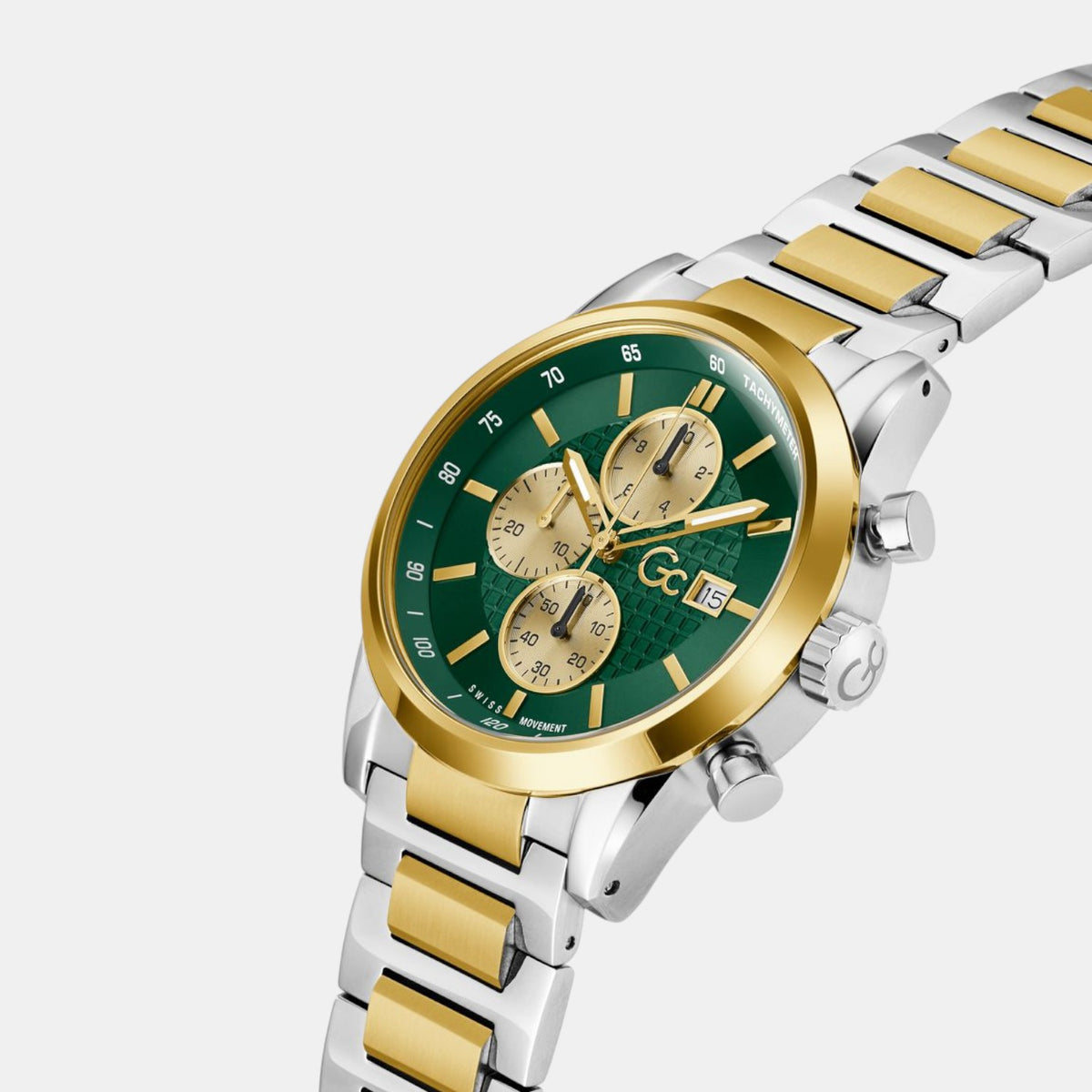 Gallant Men Quartz Green Dial Chronograph Stainless Steel Watch Z61002G9