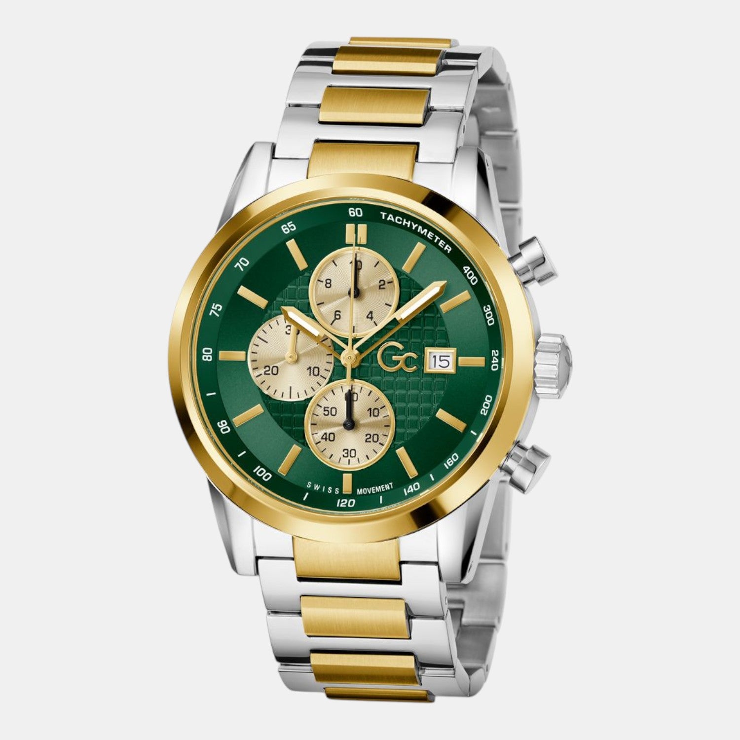 Gallant Men Quartz Green Dial Chronograph Stainless Steel Watch Z61002G9