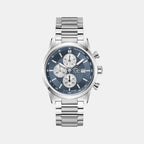 Gallant Men Quartz Blue Dial Chronograph Stainless Steel Watch Z61005G7