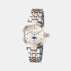Sportchic Women Quartz White Dial Multi-Function Stainless Steel Watch Z62001L1