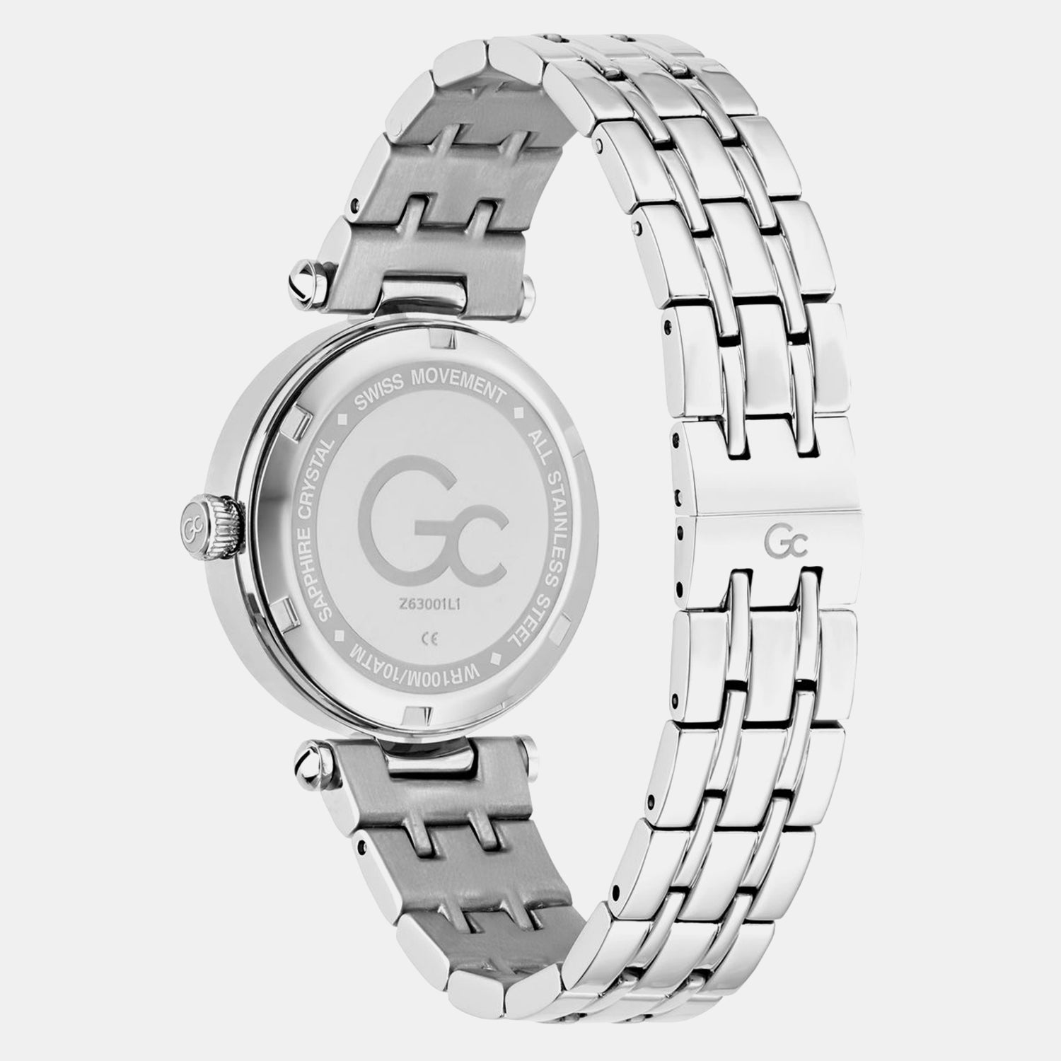 Gc Sportchic Women Quartz White Dial Analog Stainless Steel Watch Z63001L1