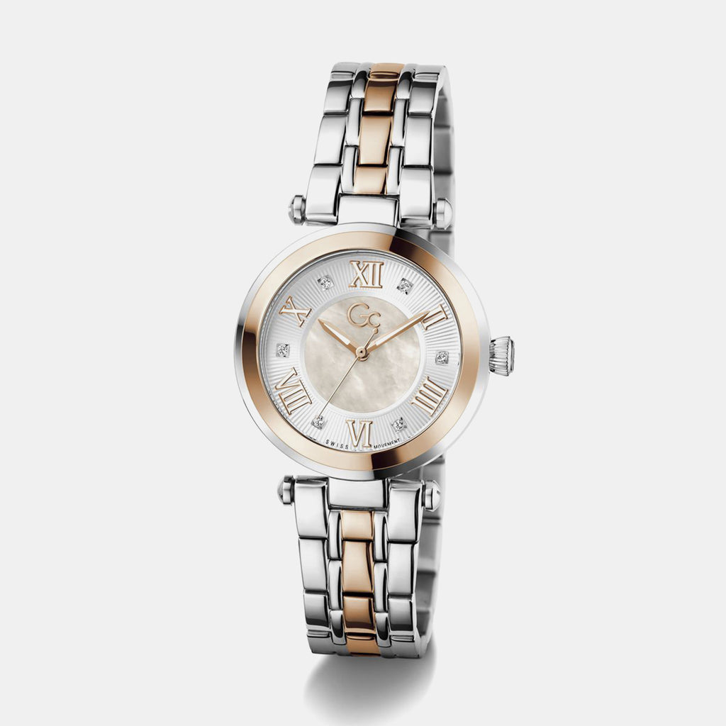 Gc Sportchic Women Quartz White Dial Analog Stainless Steel Watch Z63002L3