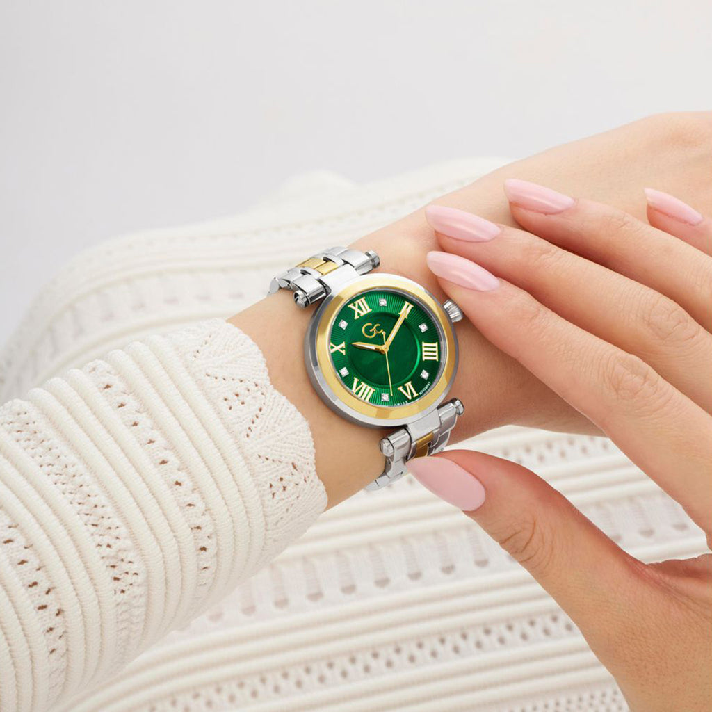 Gc Sportchic Women Quartz Green Dial Analog Stainless Steel Watch Z63004L9