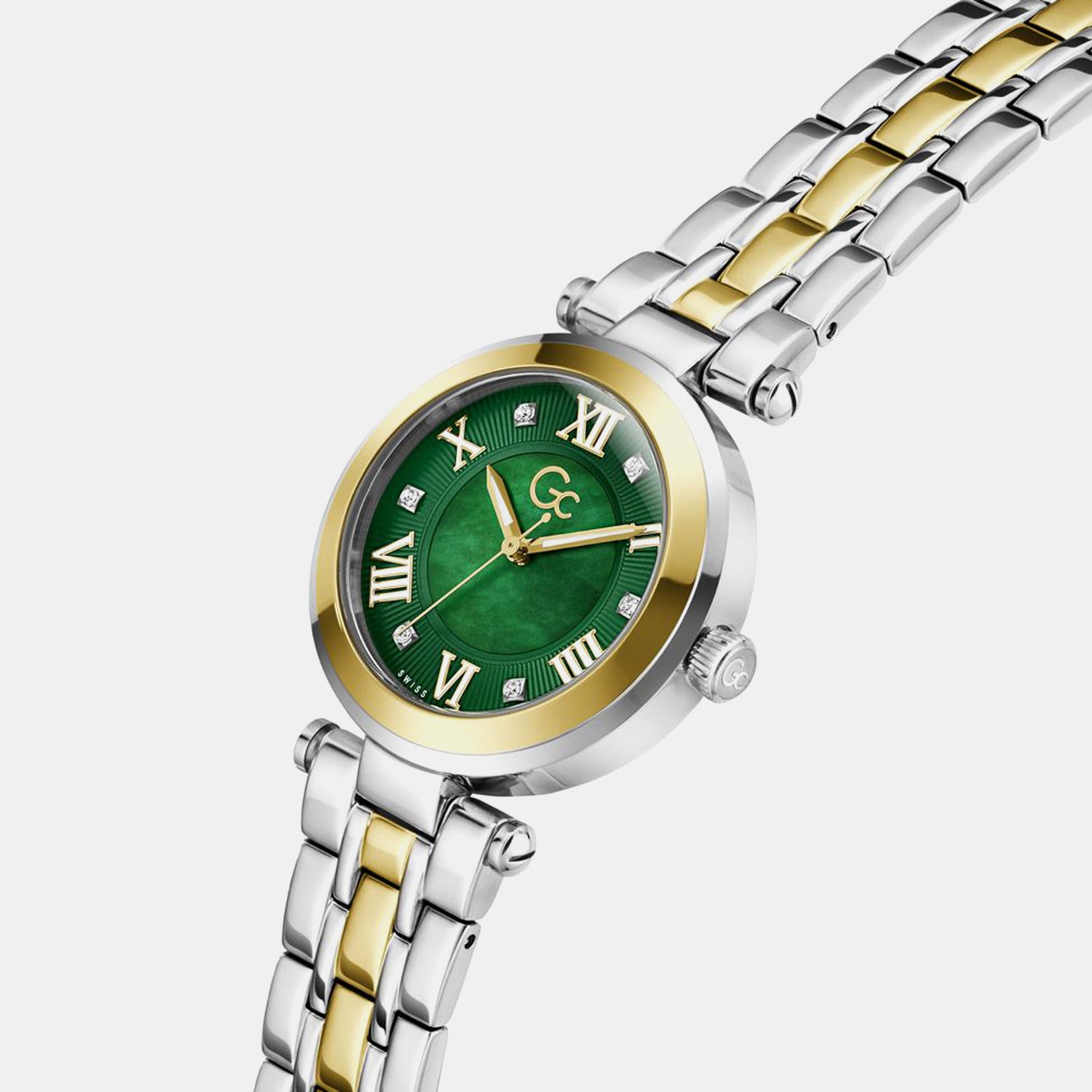 Gc Sportchic Women Quartz Green Dial Analog Stainless Steel Watch Z63004L9