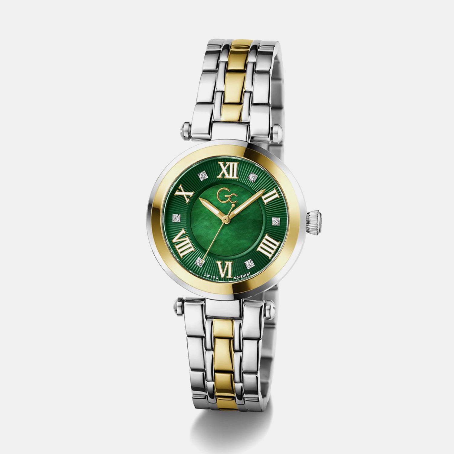 Gc Sportchic Women Quartz Green Dial Analog Stainless Steel Watch Z63004L9
