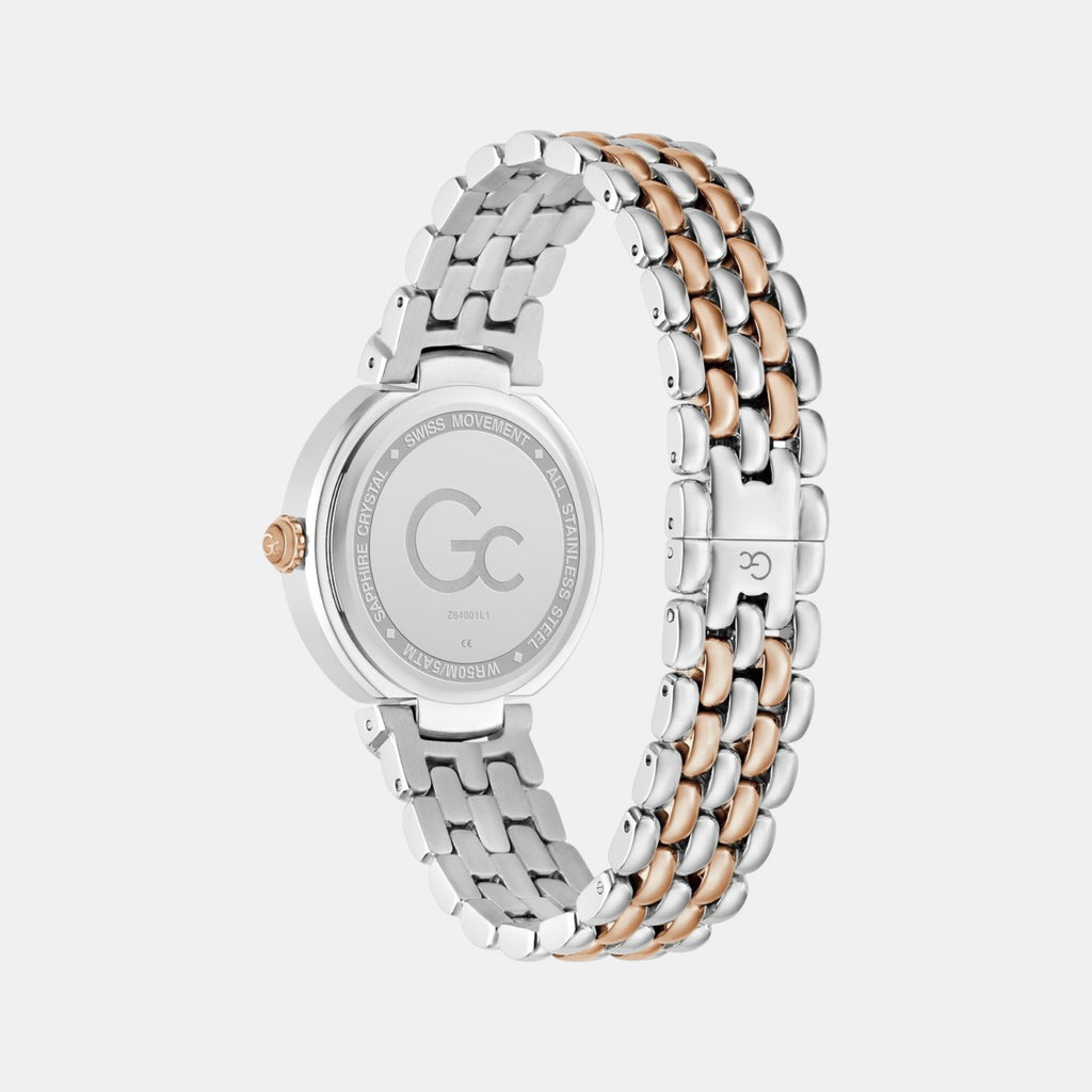 Gc Allure Women Quartz Mother Of Pearl Dial Analog Stainless Steel Watch Z64001L1