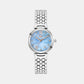 Dress Women Quartz Blue Mother Of Pearl Dial Analog Stainless Steel Watch Z64003L3
