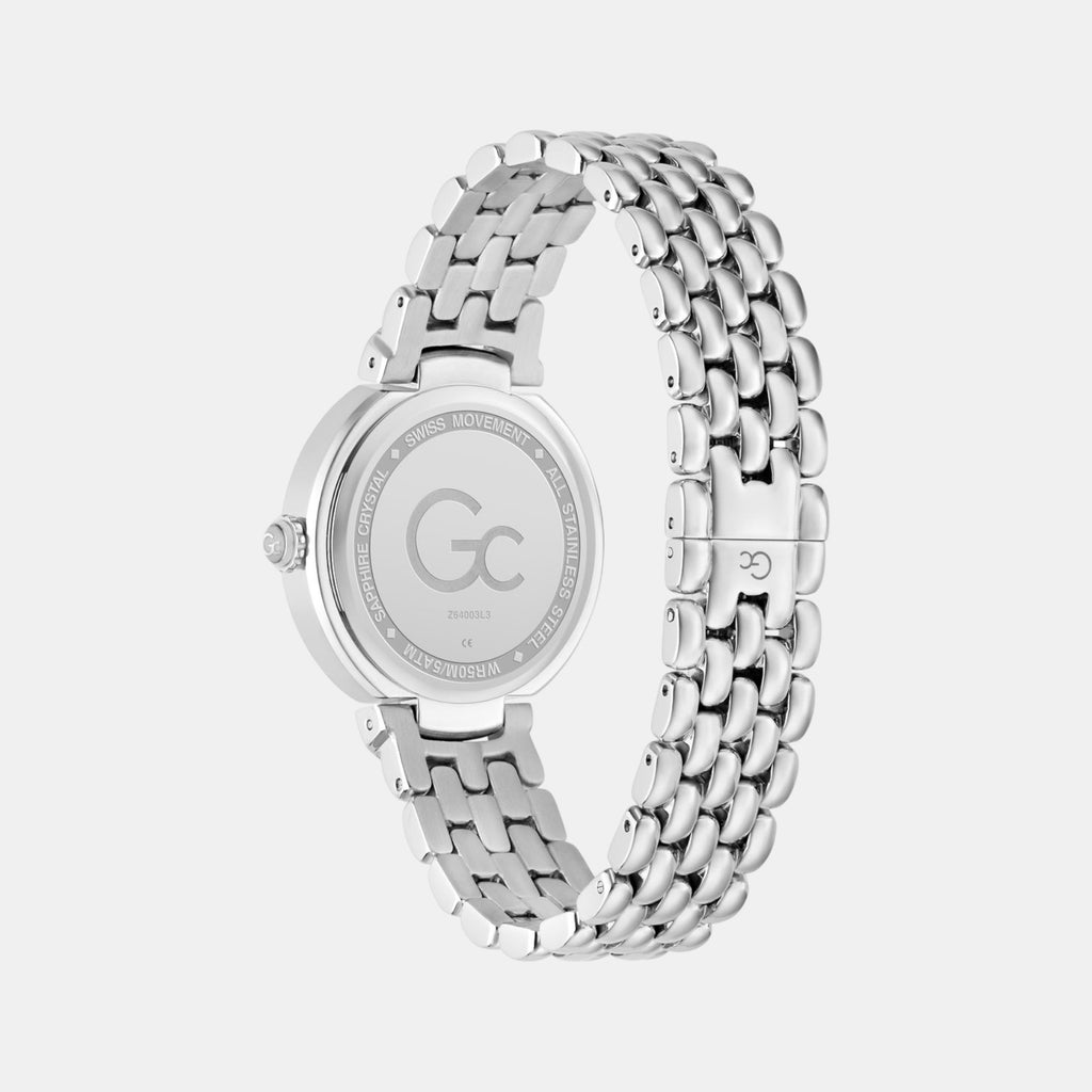 Gc Dress Women Quartz Mother Of Pearl Dial Analog Stainless Steel Watch Z64003L3