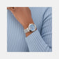 Dress Women Quartz Blue Mother Of Pearl Dial Analog Stainless Steel Watch Z64003L3