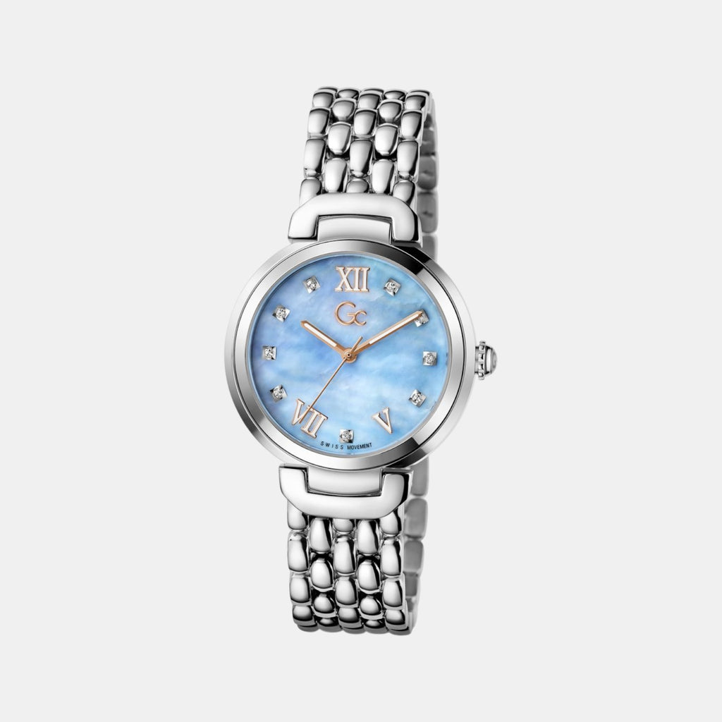 Gc Dress Women Quartz Mother Of Pearl Dial Analog Stainless Steel Watch Z64003L3