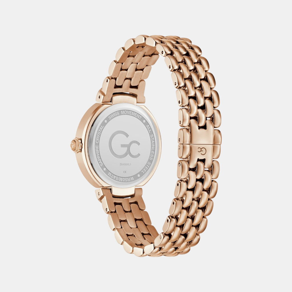 Gc Dress Women Quartz Mother Of Pearl Dial Analog Stainless Steel Watch Z64004L1