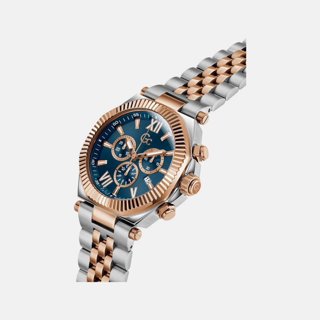 Gc Atlas Men Quartz Blue Dial Chronograph Stainless Steel Watch Z66002G7