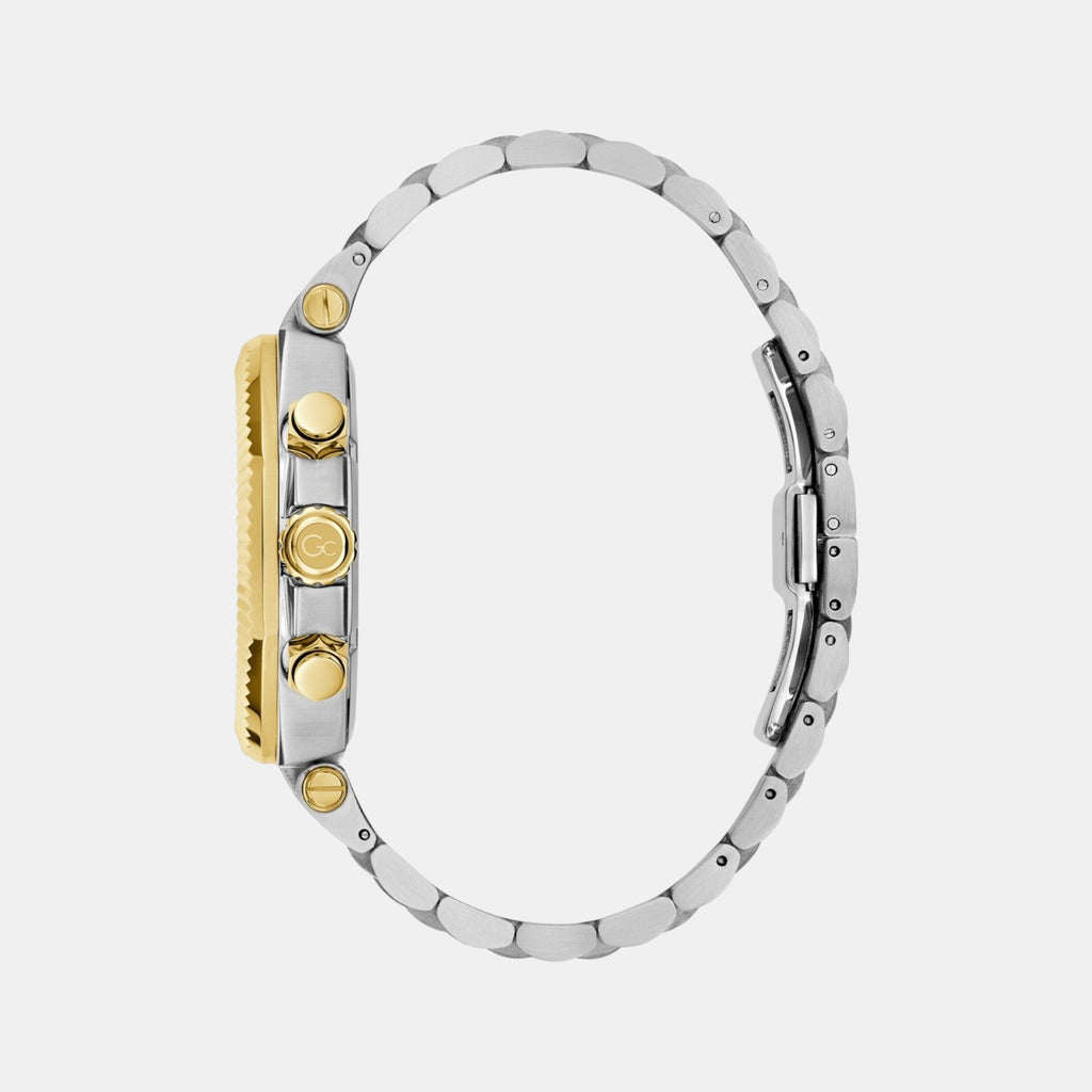 Gc Atlas Men Quartz Green Dial Chronograph Stainless Steel Watch Z66003G9