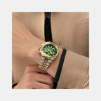 Gc Atlas Men Quartz Green Dial Chronograph Stainless Steel Watch Z66003G9