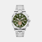 Gc Atlas Men Quartz Green Dial Chronograph Stainless Steel Watch Z66004G9