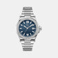 Dress Men Quartz Blue Dial Analog Stainless Steel Watch Z67001G7