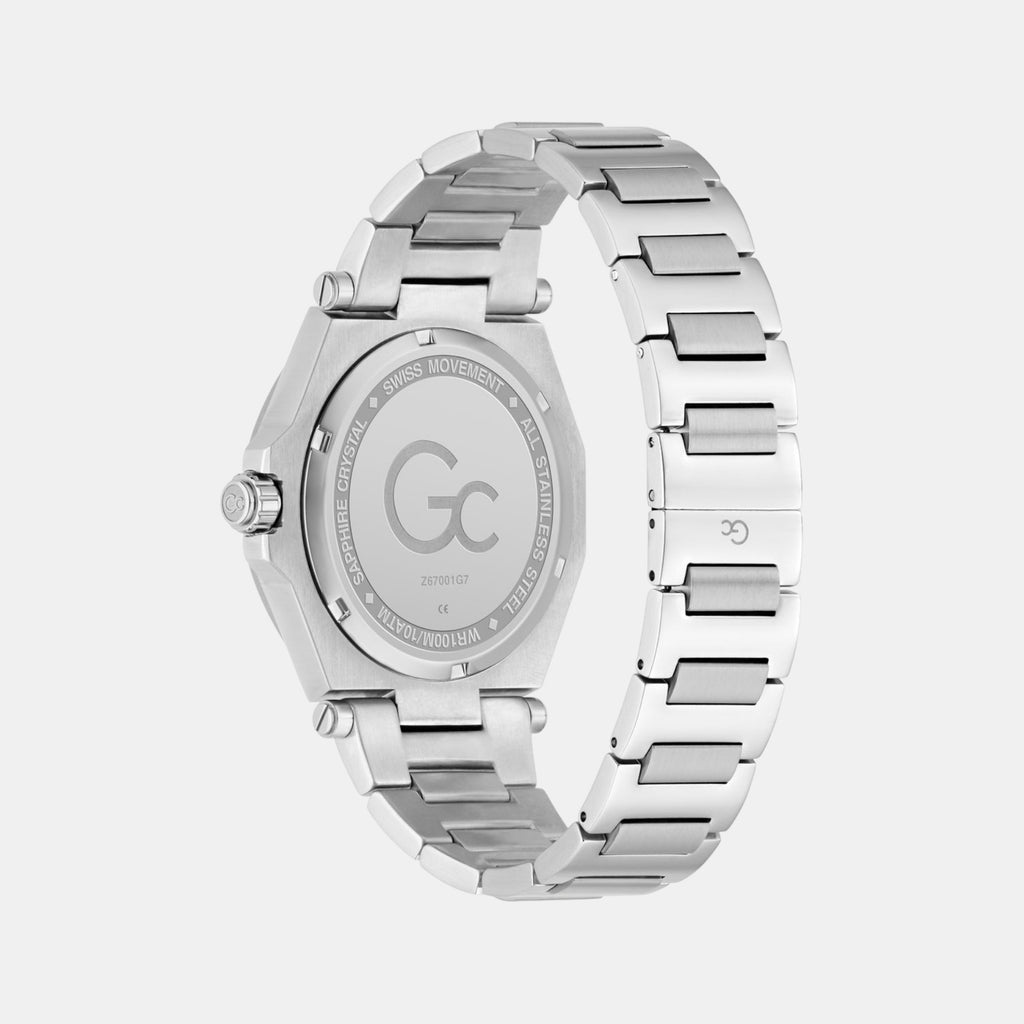 Gc Dress Men Quartz Blue Dial Analog Stainless Steel Watch Z67001G7