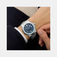 Dress Men Quartz Blue Dial Analog Stainless Steel Watch Z67001G7