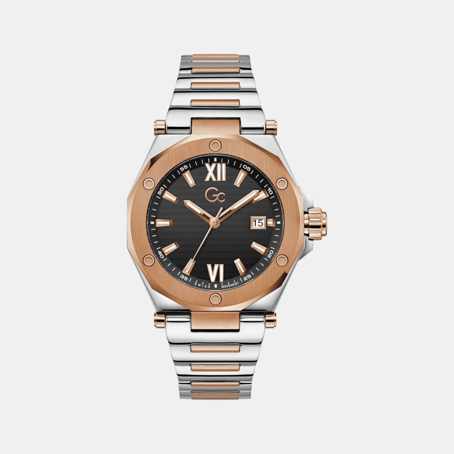 Dress Men Quartz Black Dial Analog Stainless Steel Watch Z67002G2