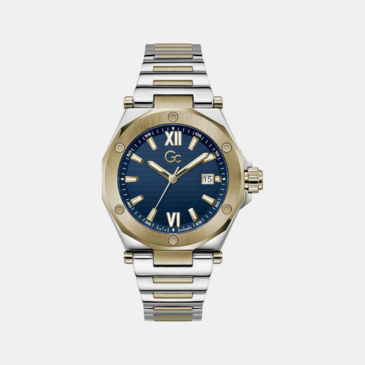 Gc Legacy Sleek Men Quartz Blue Dial Analog Stainless Steel Watch Z67003G7