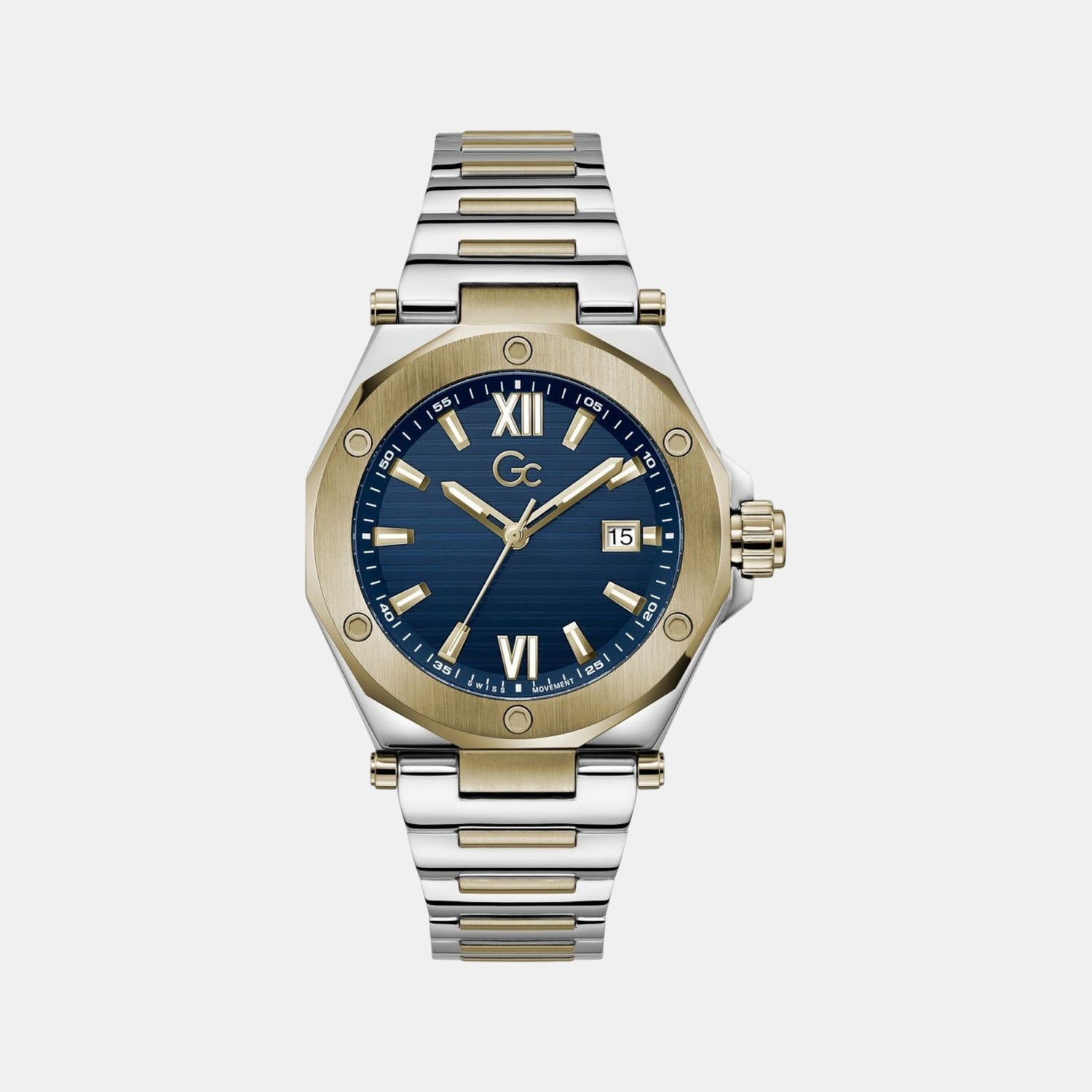 Gc Legacy Sleek Men Quartz Blue Dial Analog Stainless Steel Watch Z67003G7