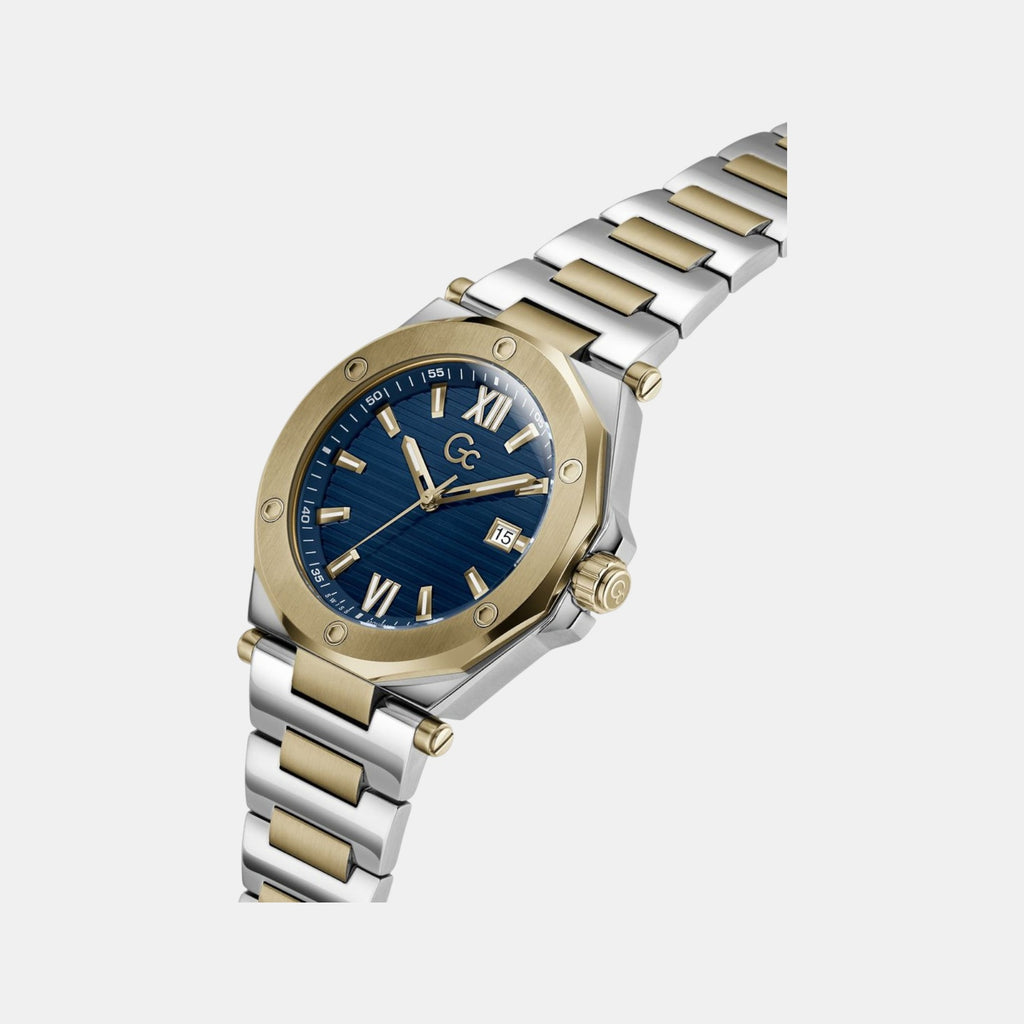Gc Legacy Sleek Men Quartz Blue Dial Analog Stainless Steel Watch Z67003G7