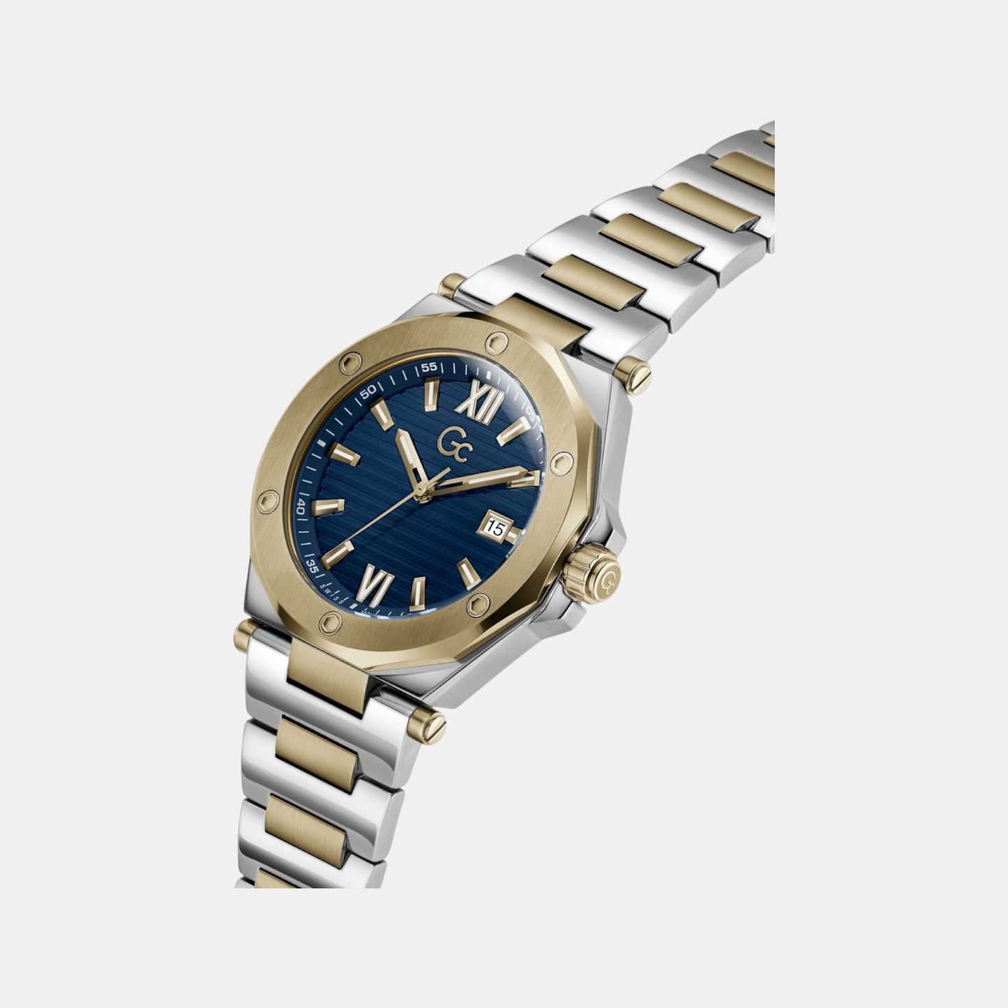 Gc Legacy Sleek Men Quartz Blue Dial Analog Stainless Steel Watch Z67003G7