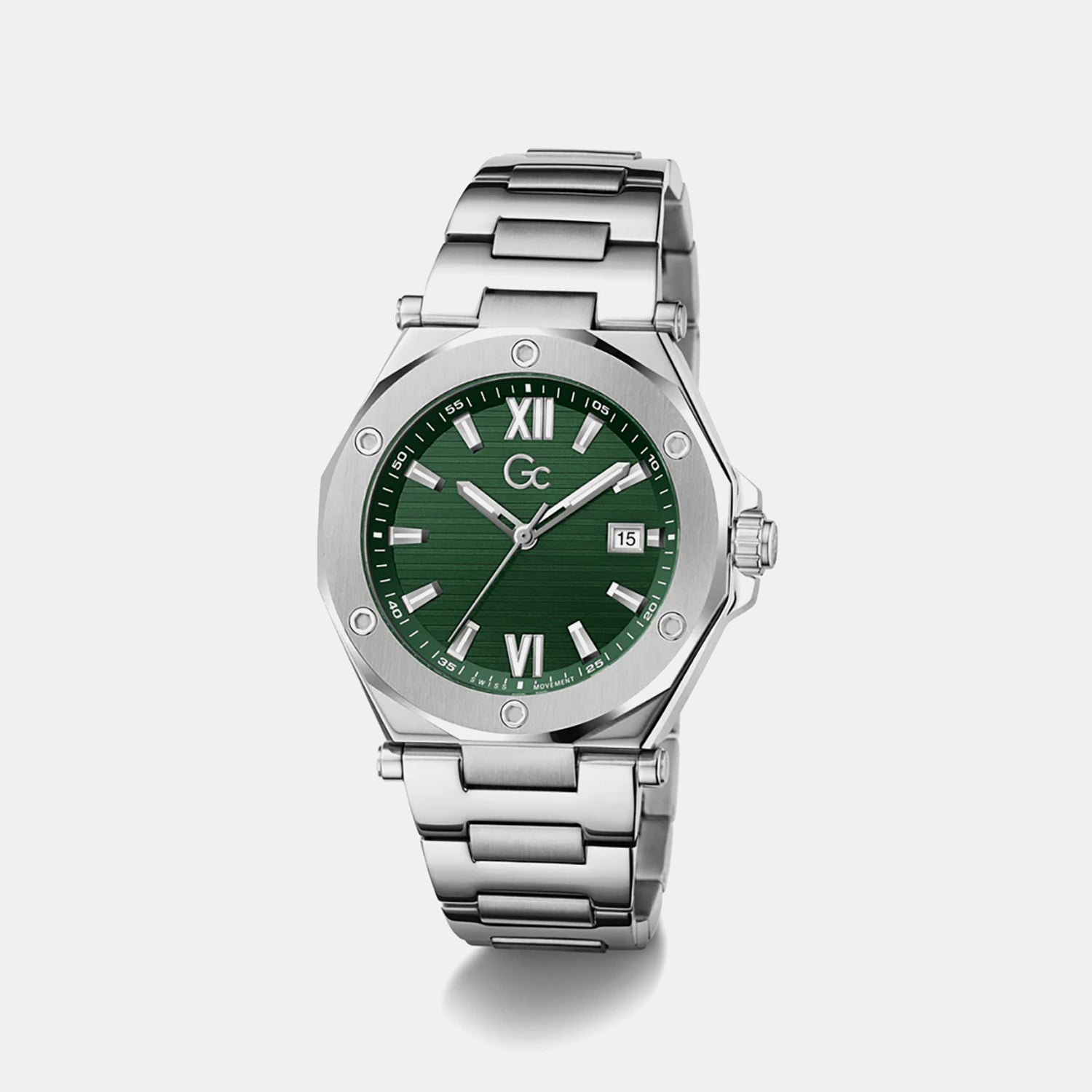 Legacy Men Quartz Green Dial Analog Stainless Steel Watch Z67005G9