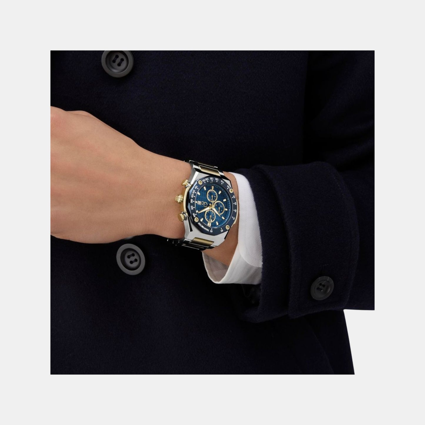 Gc Idolsport Men Quartz Blue Dial Chronograph Stainless Steel Watch Z68001G7