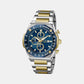 Gc Idolsport Men Quartz Blue Dial Chronograph Stainless Steel Watch Z68001G7