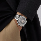 Men Quartz Black Dial Chronograph Stainless Steel Watch Z68002G2
