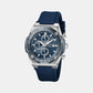 Sportchic Men Quartz Blue Dial Chronograph Silicone Watch Z68003G7