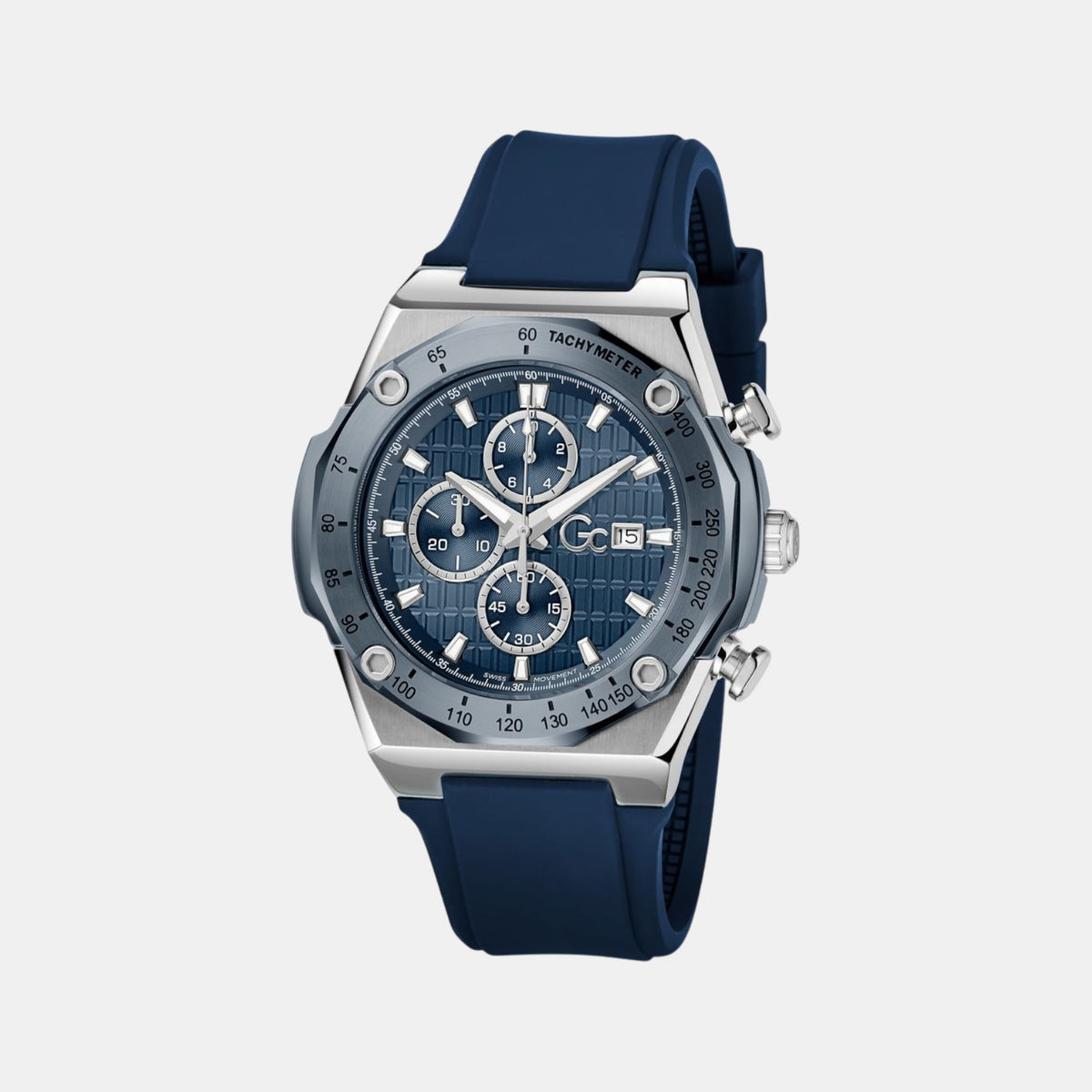 Idol Men Quartz Blue Dial Chronograph Silicone Watch Z68003G7