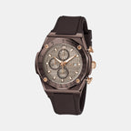 Sportchic Men Quartz Beige Dial Chronograph Silicone Watch Z68005G1