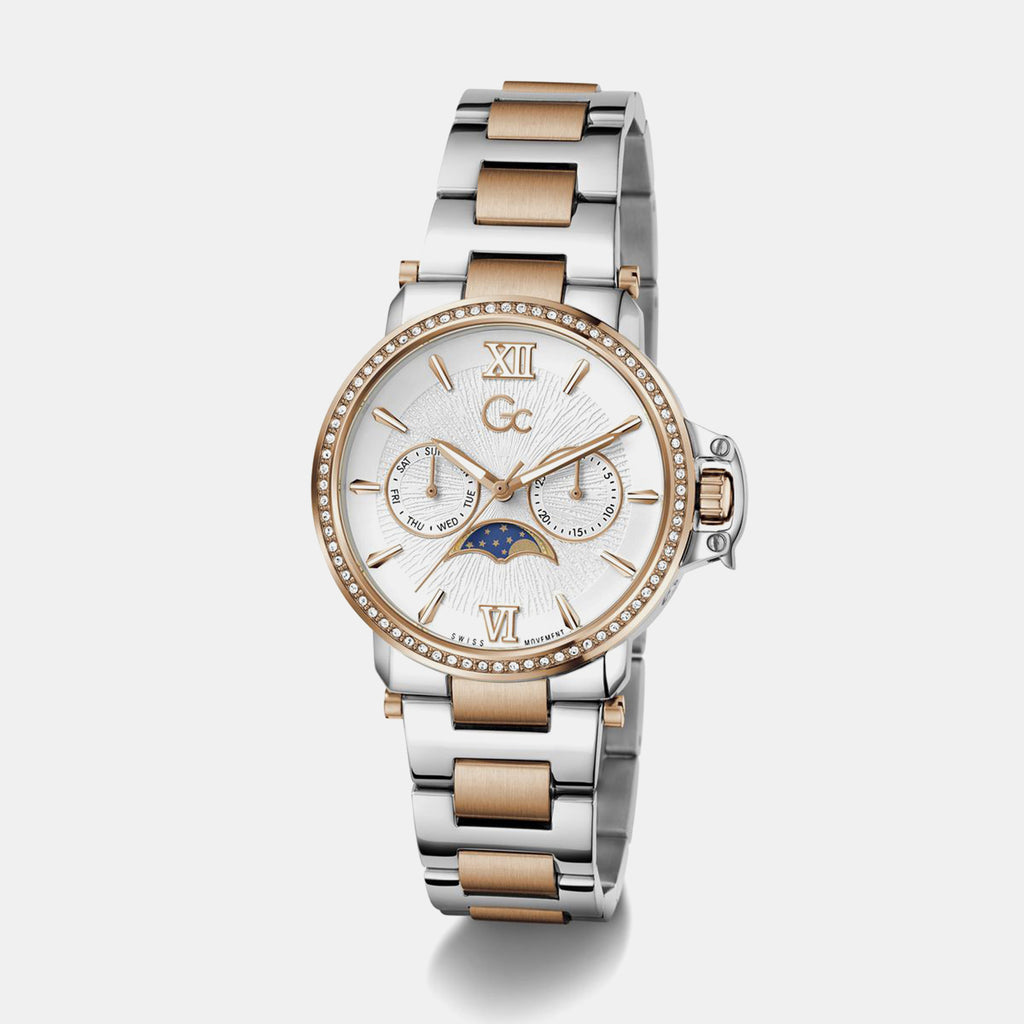 Gc Sportchic Women Quartz White Dial Analog Stainless Steel Watch Z69002L1