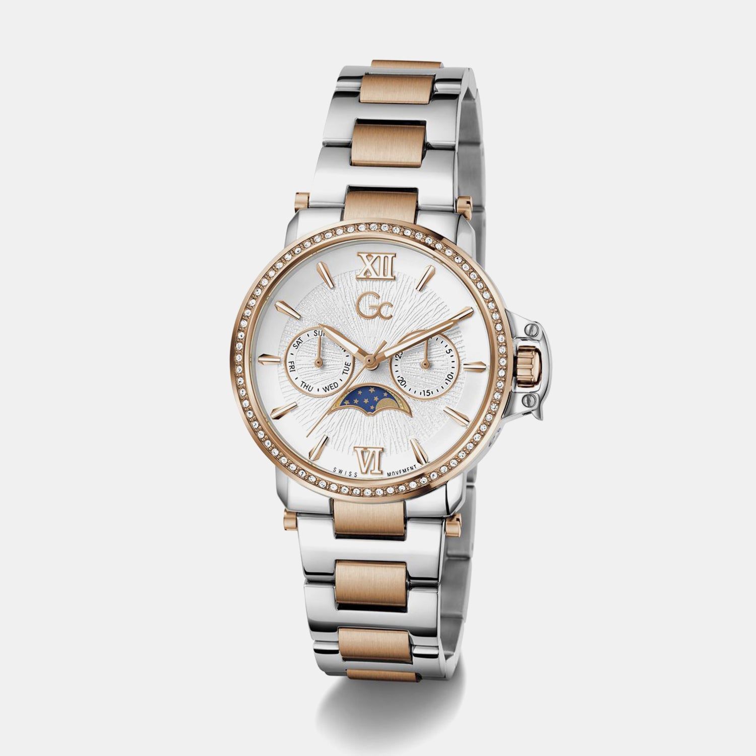 Gc Sportchic Women Quartz White Dial Analog Stainless Steel Watch Z69002L1