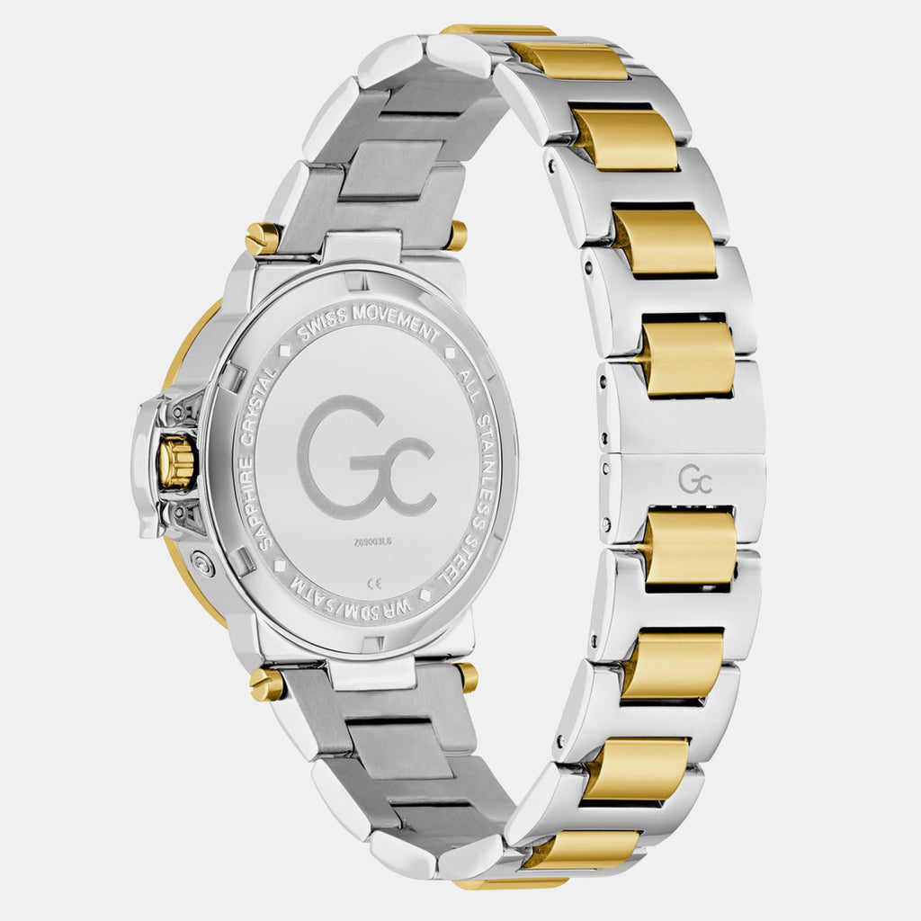 Gc Sportchic Women Quartz White Dial Analog Stainless Steel Watch Z69003L6