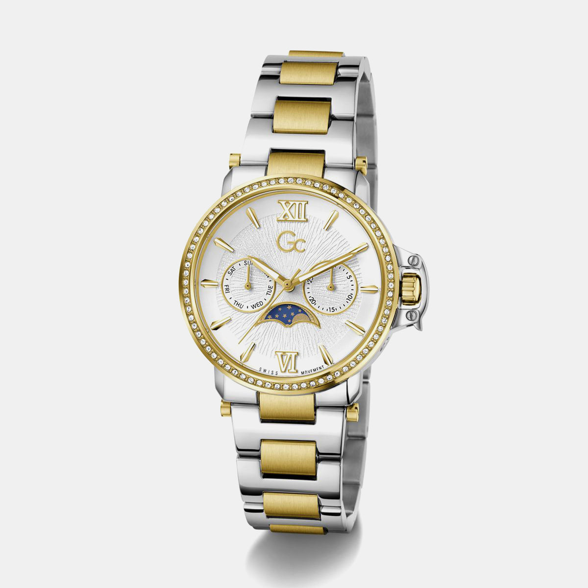 Moonchic Women Quartz White Dial Analog Stainless Steel Watch Z69003L6