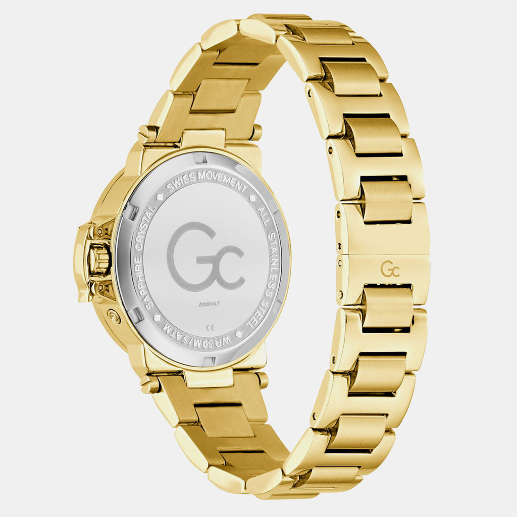 Gc Sportchic Women Quartz Blue Dial Analog Stainless Steel Watch Z69004L7